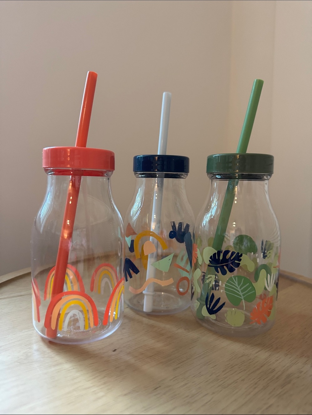 Set of Three Target/Pillowfort Milk Bottle Tumblers